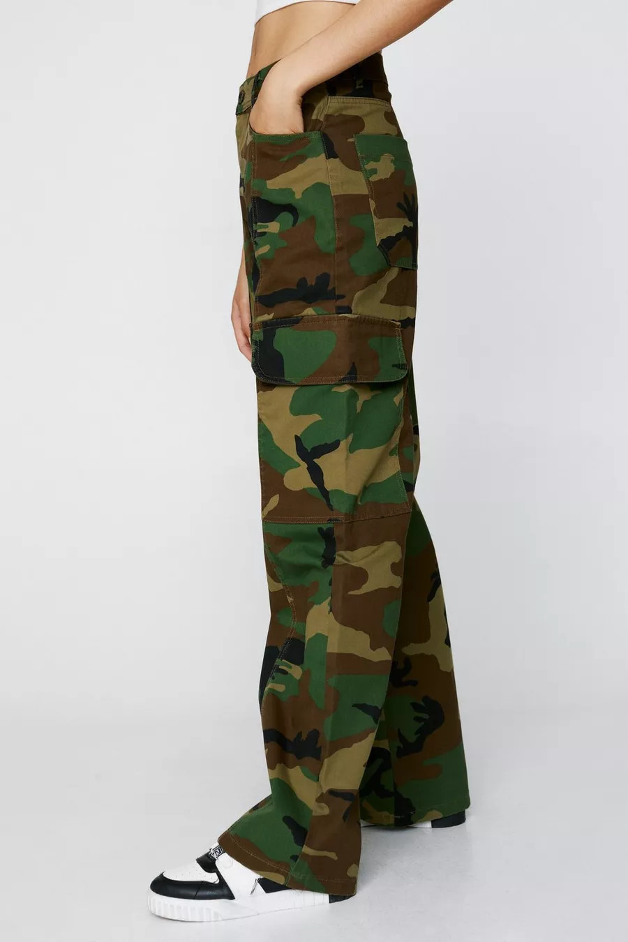 Camo Print Pocket Cargo Pants | Nasty Gal (US)