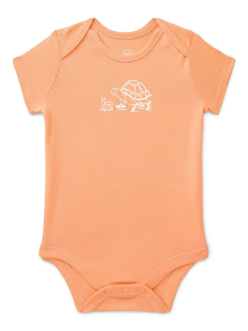 Wonder Nation Baby Boys Cotton Lap Shoulder Bodysuit, Sizes 0M-24M | Walmart (US)