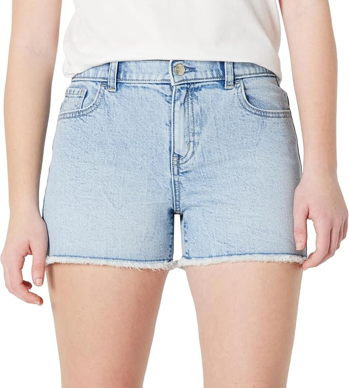 Amazon Essentials Girls' Medium Stretch Mid-Rise Cut-Off Jean Shorts | Amazon (US)
