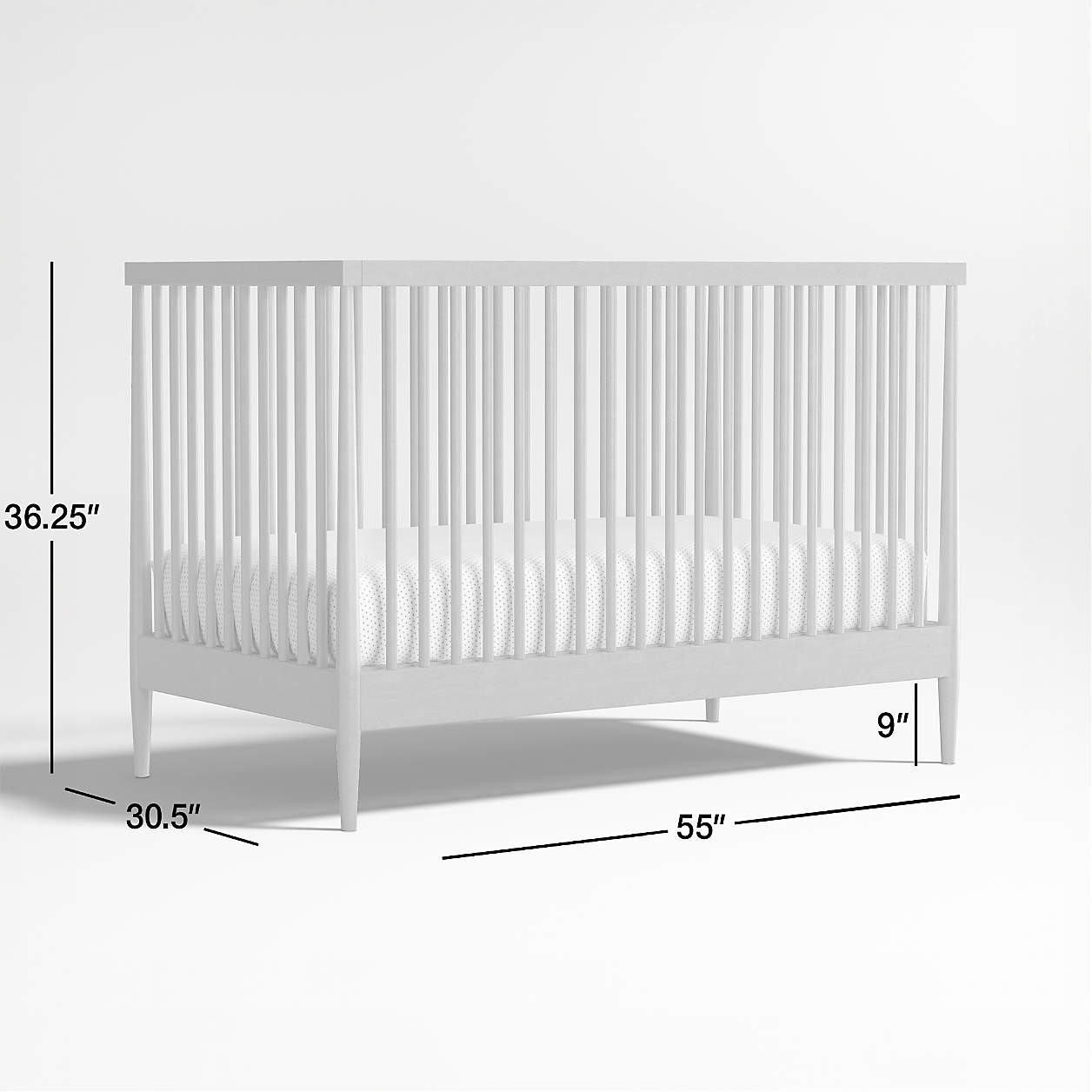 Hampshire Olive Green Wood Convertible Crib + Reviews | Crate & Kids | Crate & Barrel
