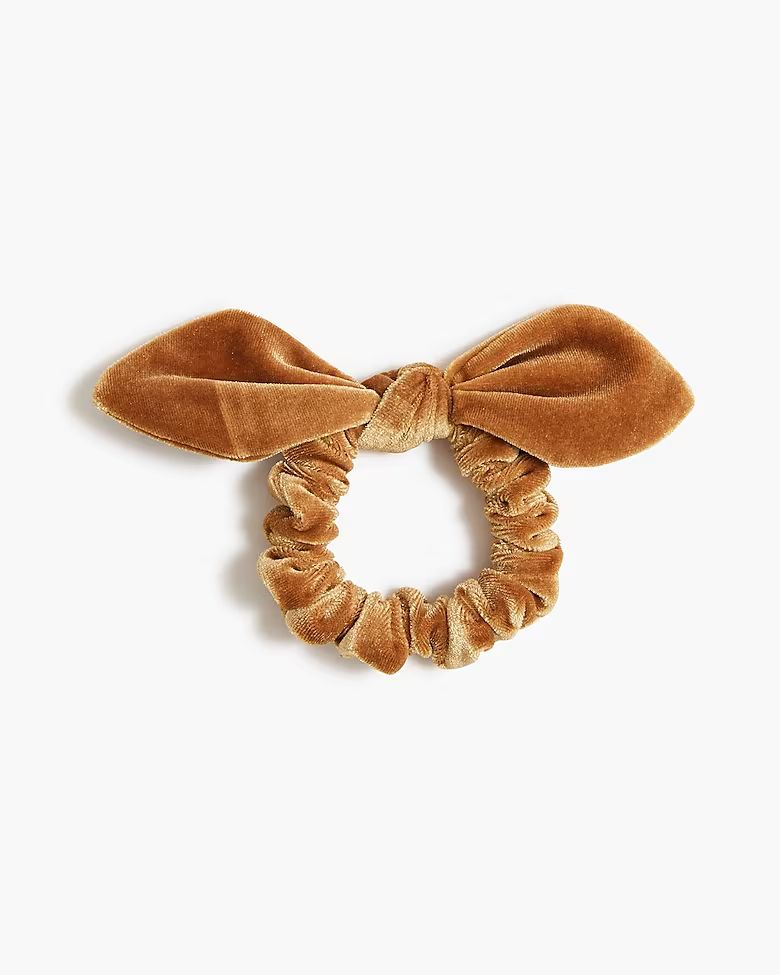 Velvet scrunchie with bow | J.Crew Factory