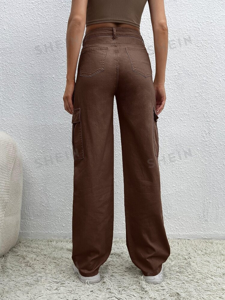 SHEIN Tall Flap Pocket Cargo Jeans | SHEIN