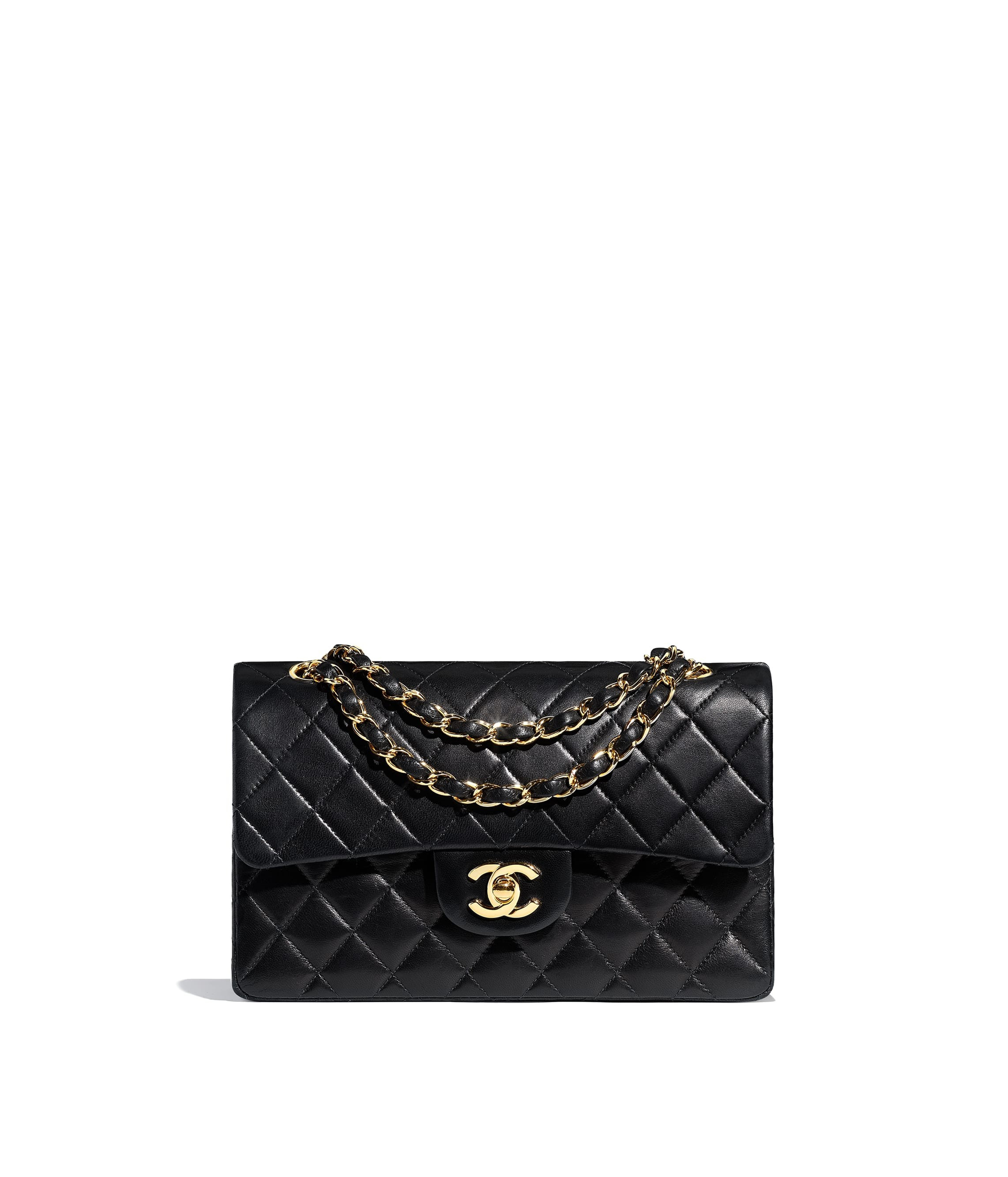 Small Classic Handbag, lambskin & gold-tone metal, black - CHANEL | Chanel, Inc. (US)