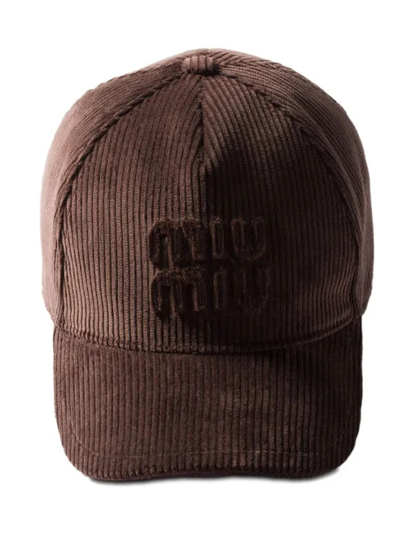 logo-patch corduroy baseball cap | Farfetch Global
