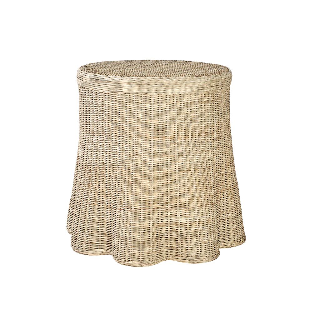 Round Scallop Skirted Side Table | Caitlin Wilson Design