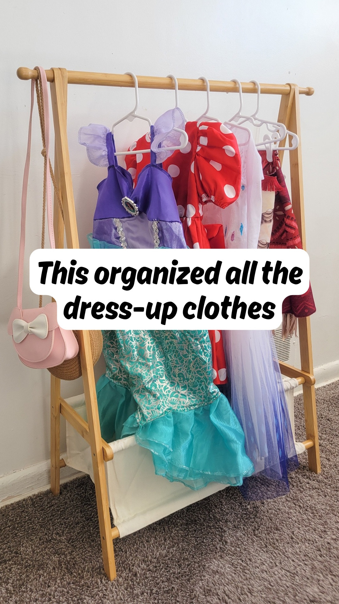 Toddler girl dress up organization. Play room upgrade. Birthday gift idea. Cute trendy kids. Mom hack. Princess. Disney. Girl mom. Amazon finds. Genius. 

#LTKootd #LTKmomlife #LTKKids