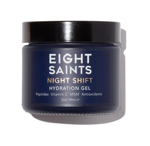 Eight Saints Night Shift Anti-Aging Gel Face Moisturizer, Natural and Organic Anti Wrinkle Night Cream Gel For Face To Reduce Fine Lines and Wrinkles, 2 Ounces | Amazon (US)