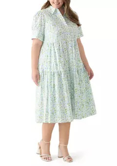 Plus Size Midi Shirtdress | Belk