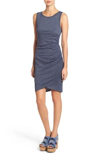 Women's Leith Ruched Body-Con Tank Dress, Size Medium - Blue | Nordstrom