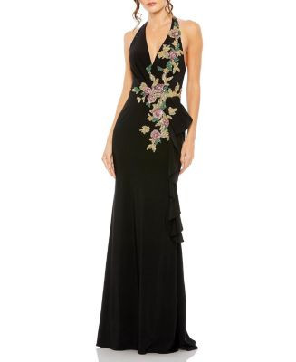 Halter Floral Embellished Gown | Bloomingdale's (US)