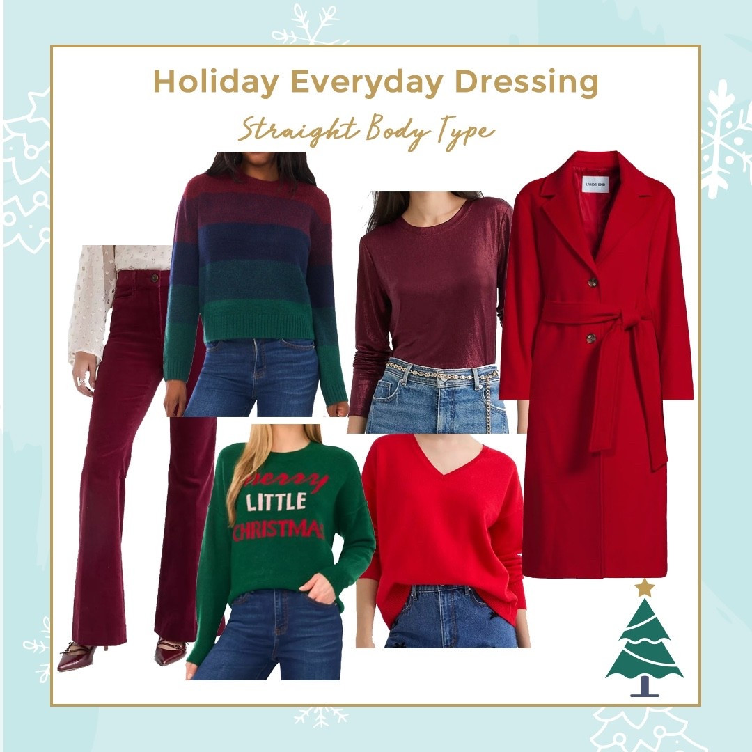 Holiday Everyday Dressing & Style for Straight Body Types or rectangle shapes! 🎄❤️🎄

#LTKHoliday #LTKParties #LTKSeasonal