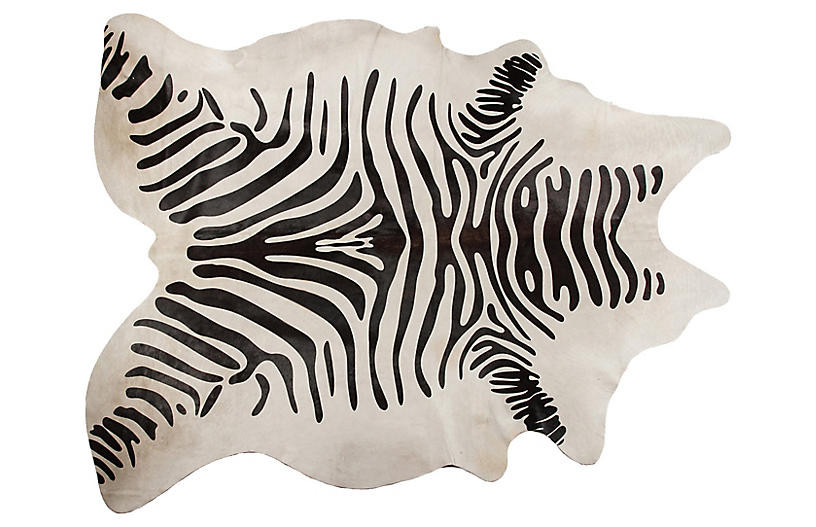 Sahara Hide, White/Black | One Kings Lane
