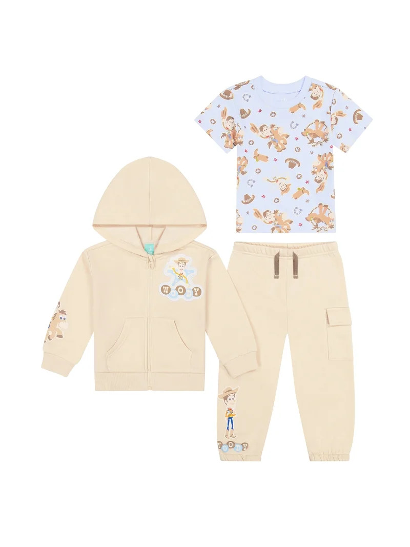 Toy Story Baby Boy 3 Piece Fleece Jogger Set, Sizes 0-24 Months | Walmart (US)