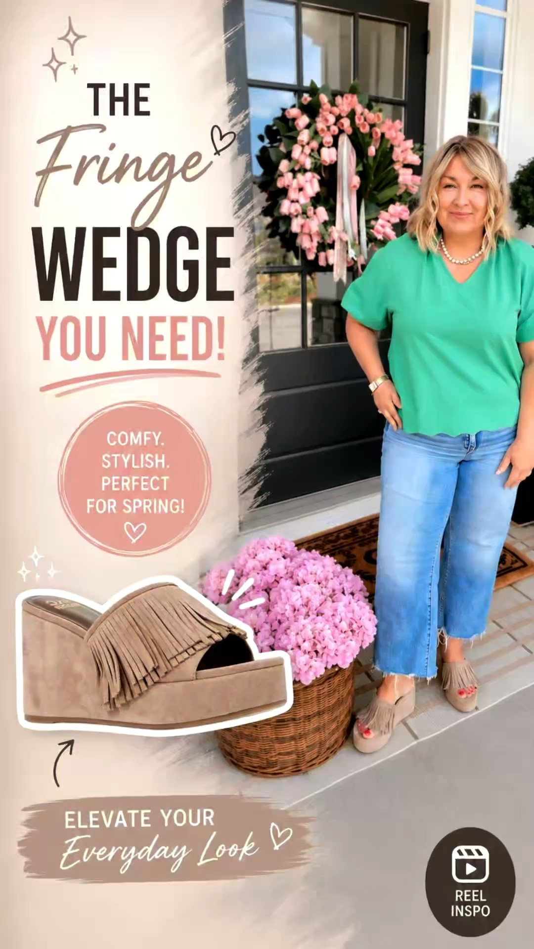 These fringe wedges might be the cutest “throw on and instantly feel put together” shoes I’ve found this season 🤎✨
Comfortable enough for everyday wear but still give that elevated look with jeans, dresses, or casual outfits!

-
fringe wedge sandals, spring wedge sandals, comfy wedges for women, midsize fashion over 50, over 40 style inspiration, casual chic outfit ideas, feminine everyday style, neutral spring shoes, elevated casual outfits, wedges with jeans outfit, stylish comfortable shoes, Amazon fashion finds, spring outfit inspiration, midsize outfit ideas, everyday fashion for women over 50
