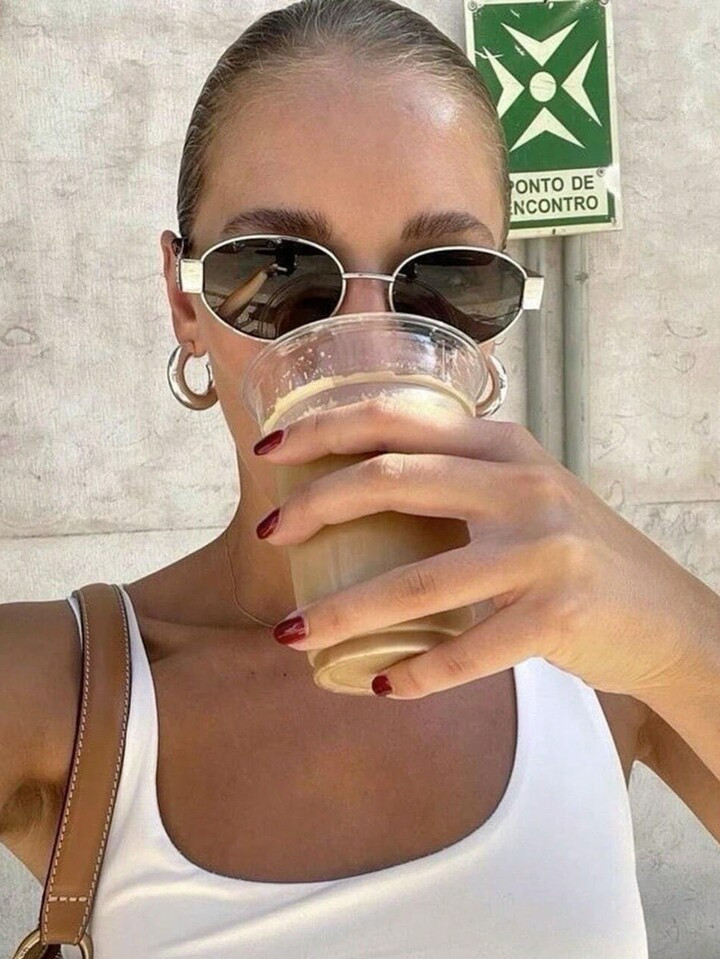 Gold frame sunglasses  | SHEIN