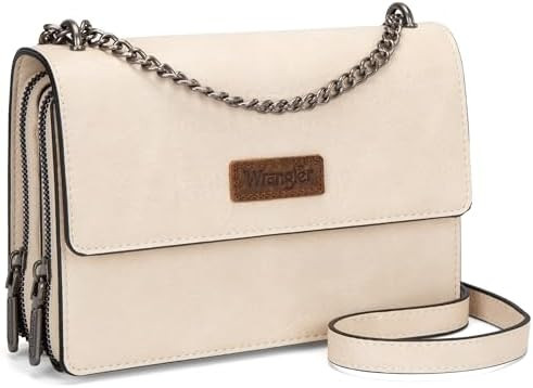 Wrangler Flap Crossbody Purse for Women Shoulder Bag Vintage Wallets with Chain Strap | Amazon (US)