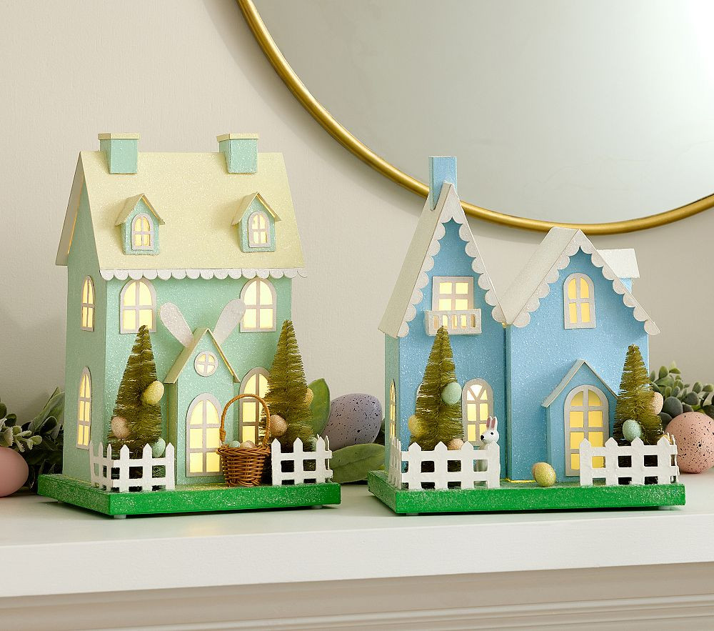 Easter Light-Up Mantel Village | Pottery Barn Kids