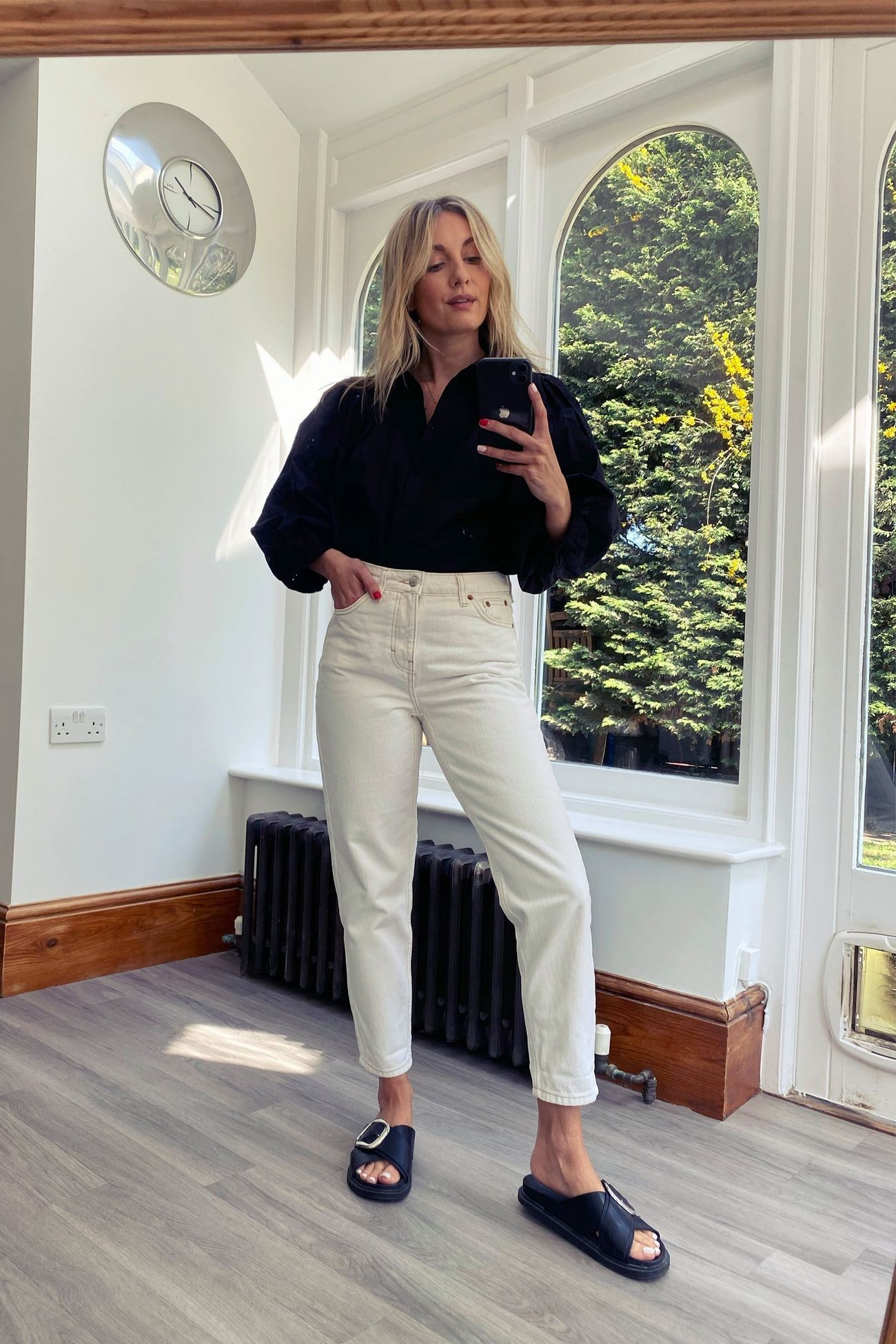 PETITE Ecru Mom Tapered Jeans | Topshop UK