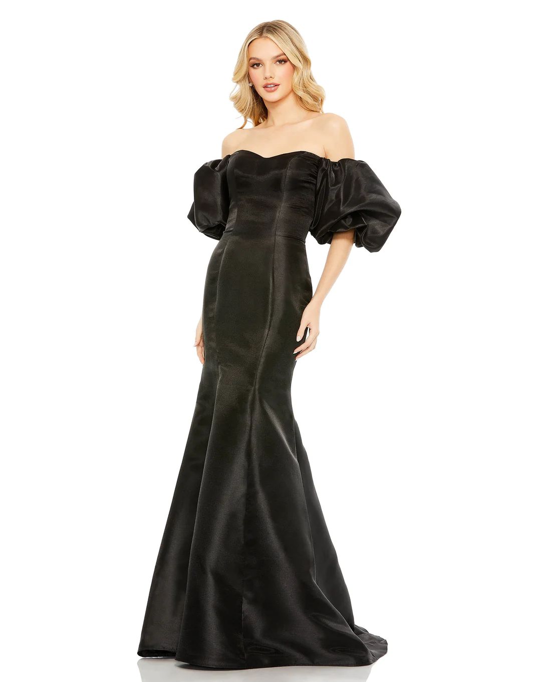 Sweetheart Off The Shoulder Puff Sleeve Gown | Mac Duggal