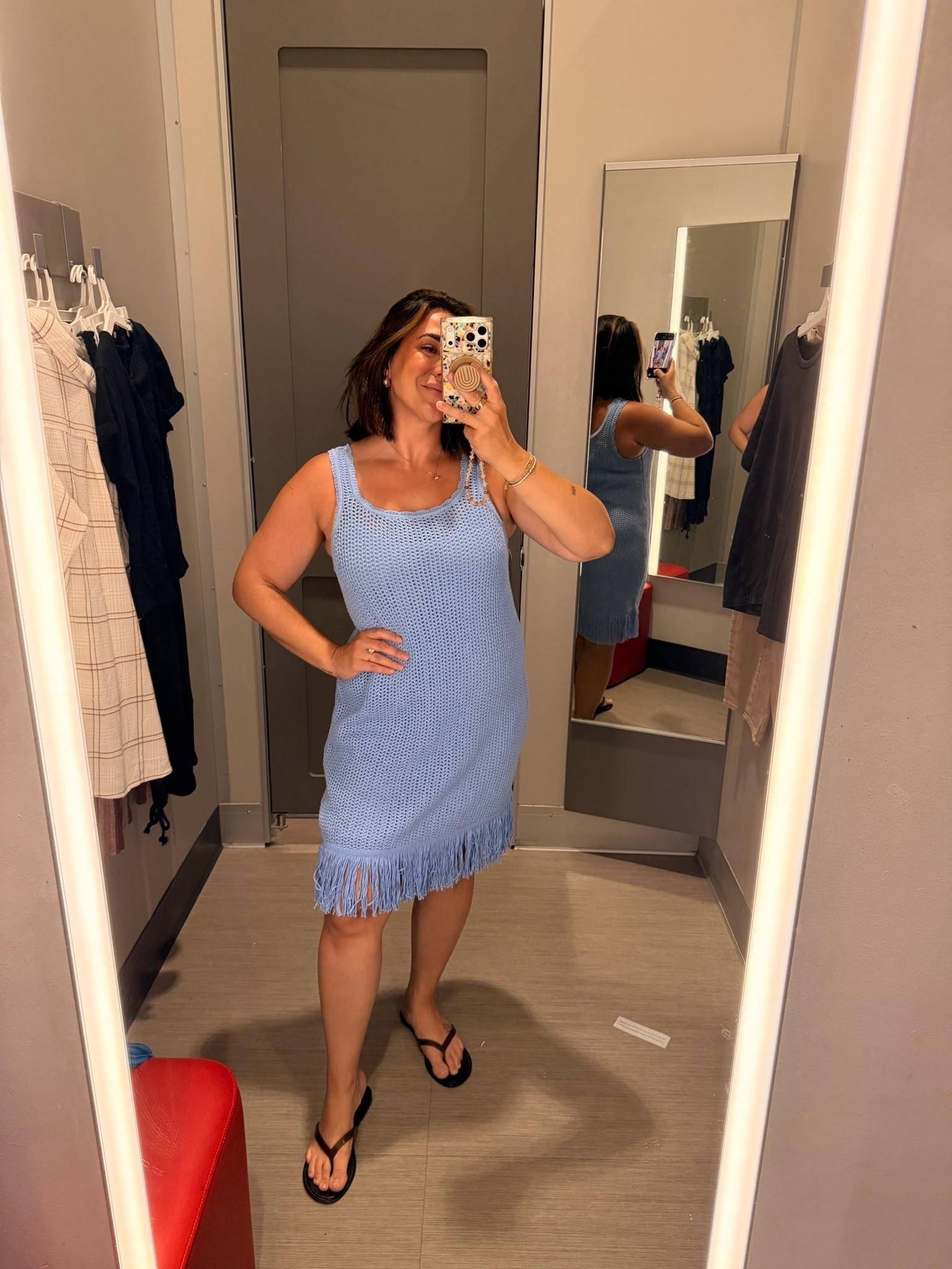 Comfy knit sweater dress with built in slip dress! The prettiest blue color. Size M

#LTKootd #LTKSeasonal #LTKMidsize