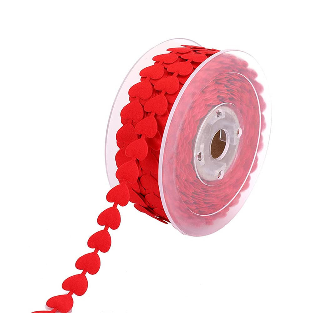 5/8" Love Heart Ribbon for Crafts - 20 Meters/1 roll Red Embossing Ribbon with Hearts for Valenti... | Amazon (US)