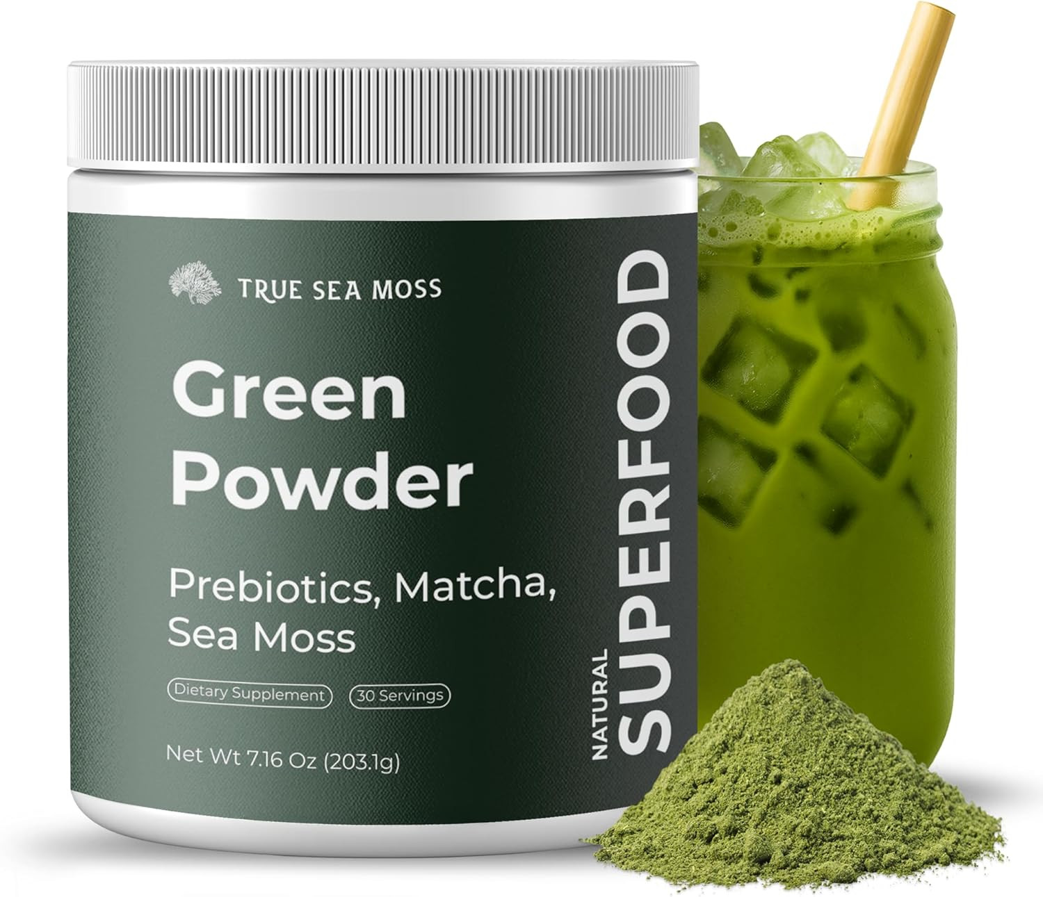 Super Greens Powder with Matcha for Digestive & Gut Health – 25 Organic Superfoods with Probiot... | Amazon (US)