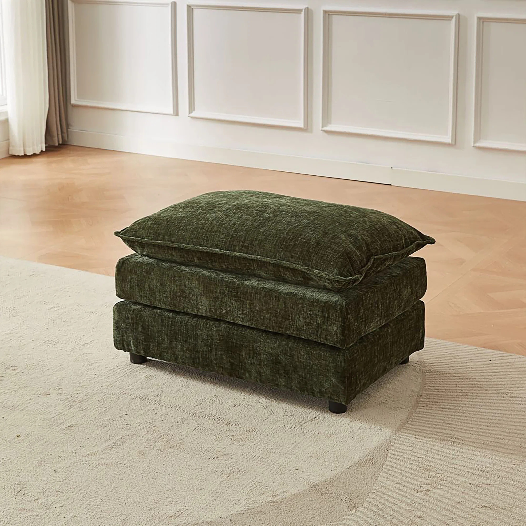Chenille - Upholstered Sofa Ottoman: Ergonomic Design, Stylish And Easy To Install | Wayfair North America