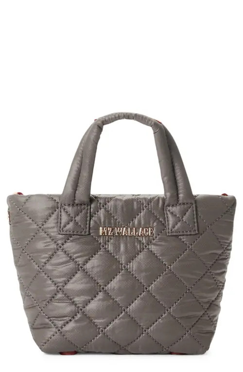 MZ Wallace Petite Metro Deluxe Quilted Nylon Tote in Magnet at Nordstrom | Nordstrom