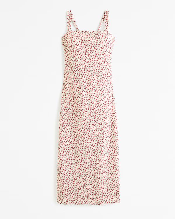 Crepe Slip Midi Dress | Abercrombie & Fitch (US)