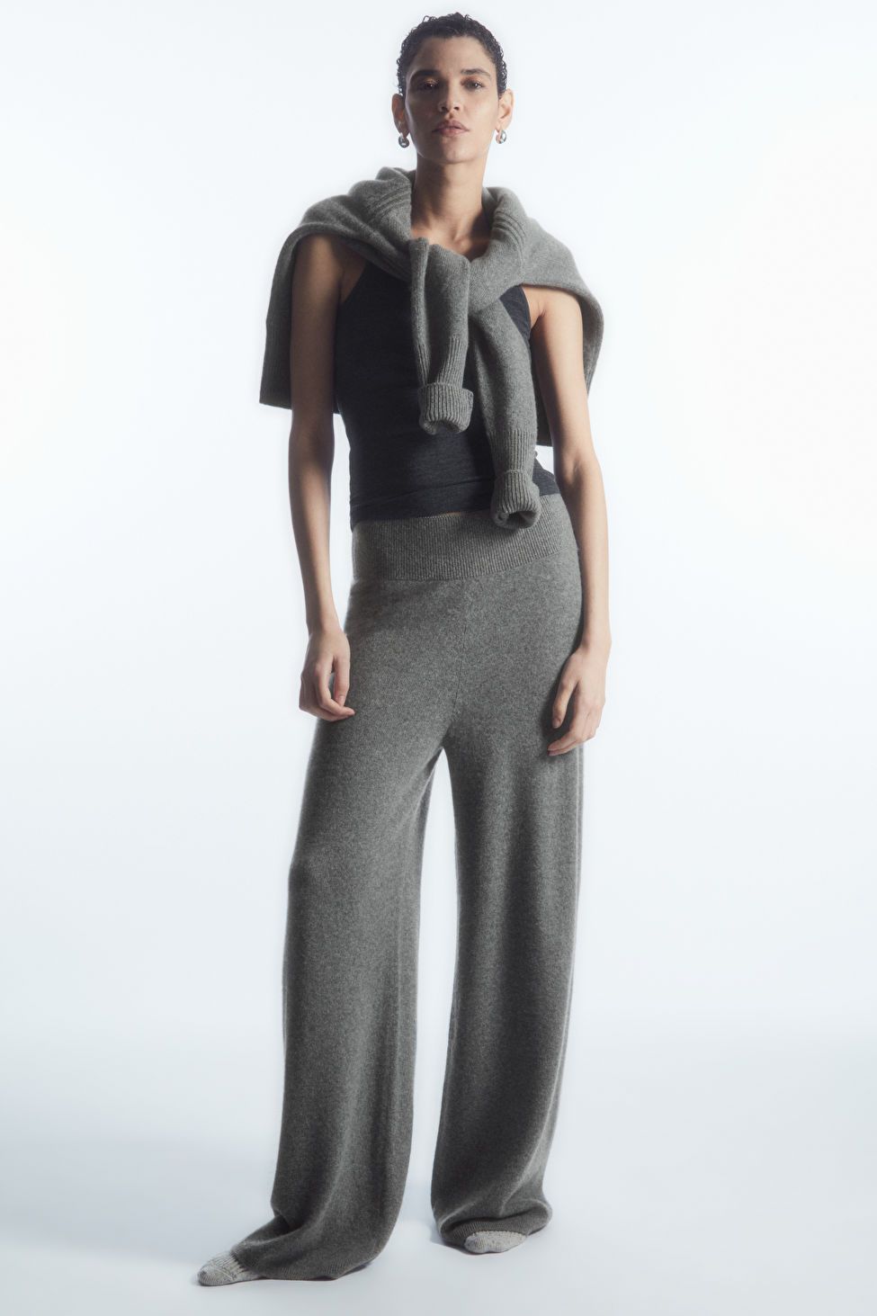 WIDE-LEG PURE CASHMERE TROUSERS | COS UK