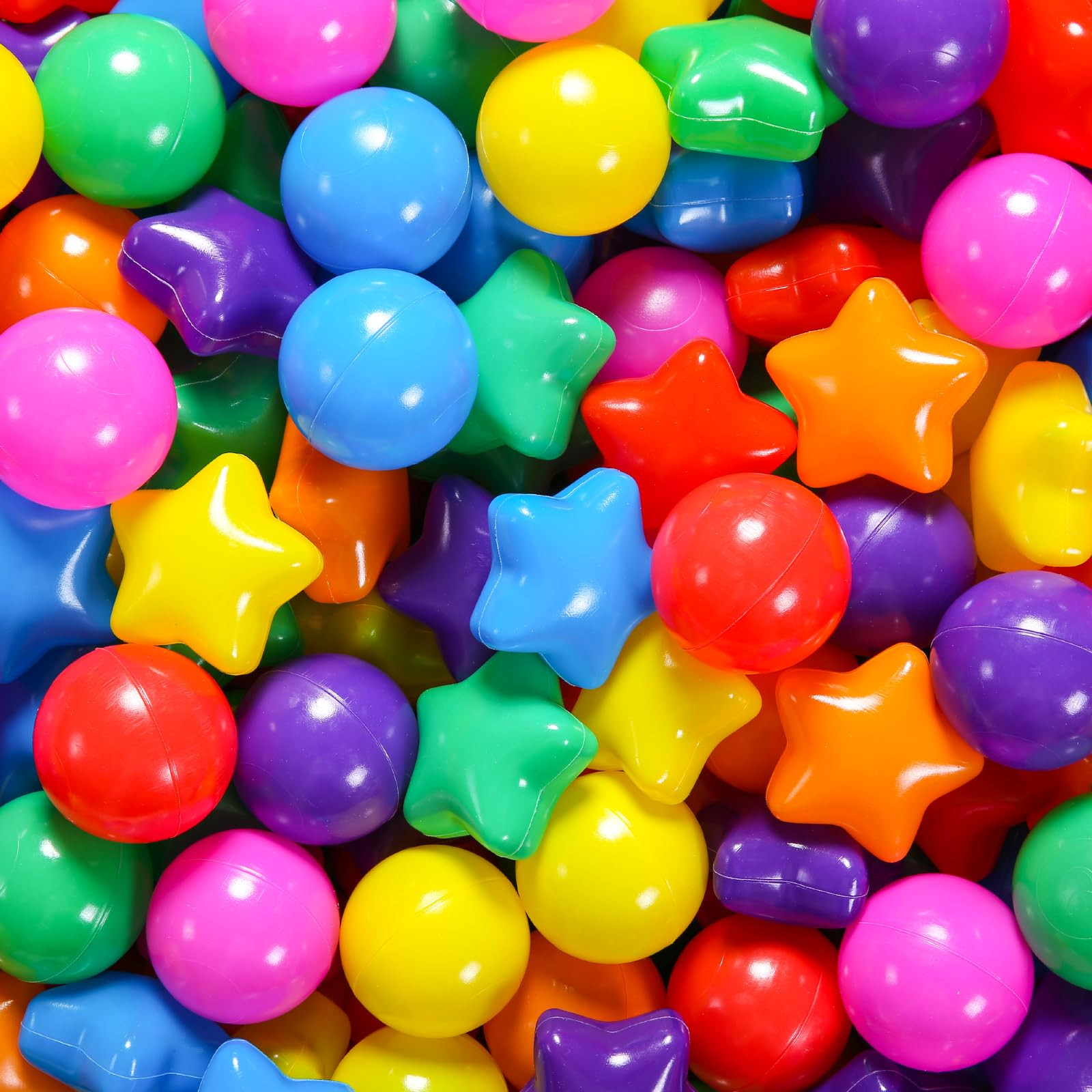 STARBOLO Star Ball Pit Balls for Kids - 50 100 200 500 Crush Proof Play Plastic Balls for Ball Pi... | Amazon (US)