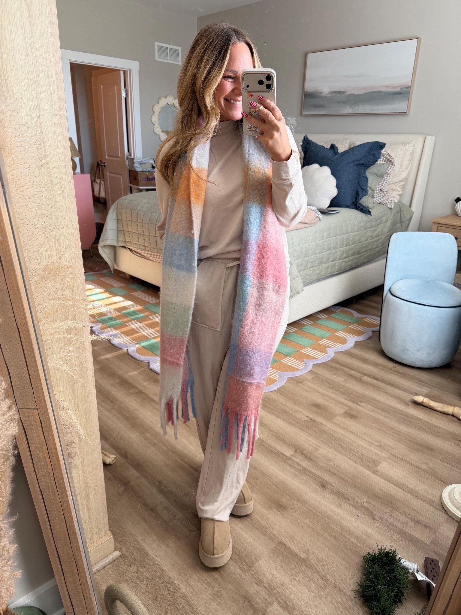 amazon fashion, plaid scarf, two piece lounge set, cozy loungewear, relaxed weekend outfit, trendy outfit, women’s fashion, chic cozy style 

#LTKootd #LTKPetite #LTKSeasonal