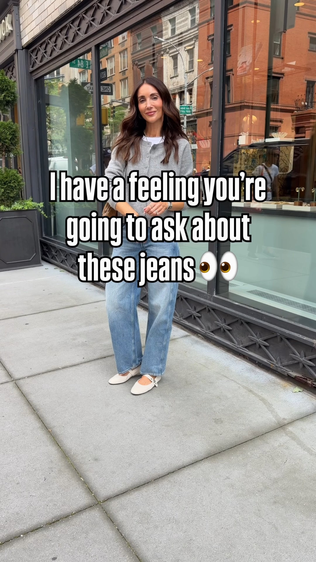This whole outfit just works 🤎 wearing S in sweater and 25 in jeans. Note they look quite different in person versus the image online but these are the exact jeans ￼

#LTKOver40 #LTKNYFW #LTKdayinmylife