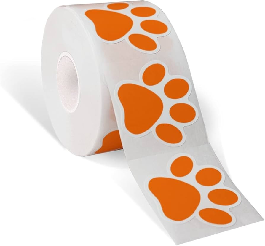 STARLIBOO Paw Print Stickers, 1.5 inch Dog Paw Stickers, 600pcs Puppy Paws Sticker, Clues Paws Pr... | Amazon (US)