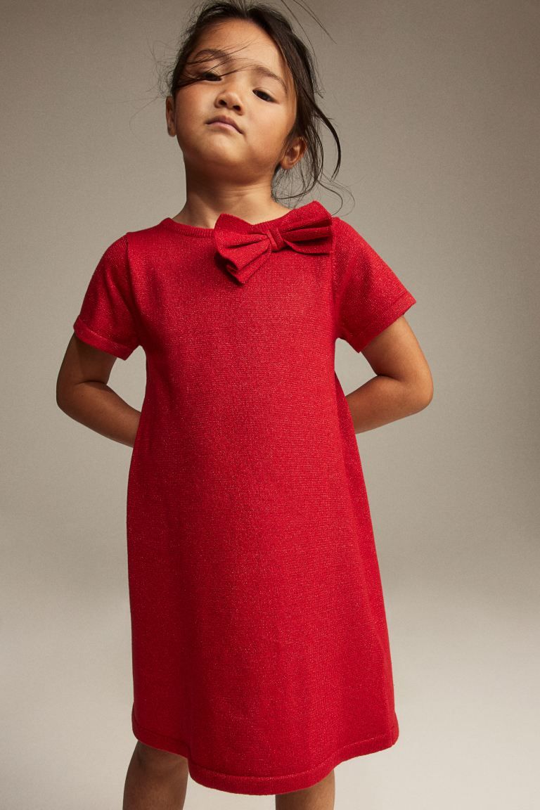 Glittery Dress - Red - Kids | H&M US | H&M (US + CA)