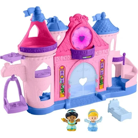 Disney Princess Magical Lights & Dancing Castle Little People Toddler Playset, 2 Figures | Walmart (US)