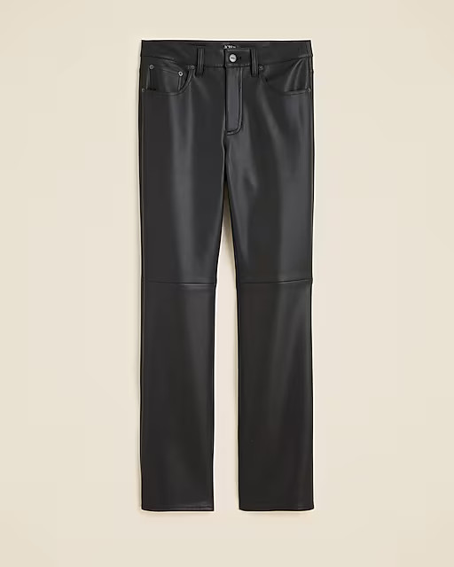Nipped straight pant in faux leather | J. Crew US