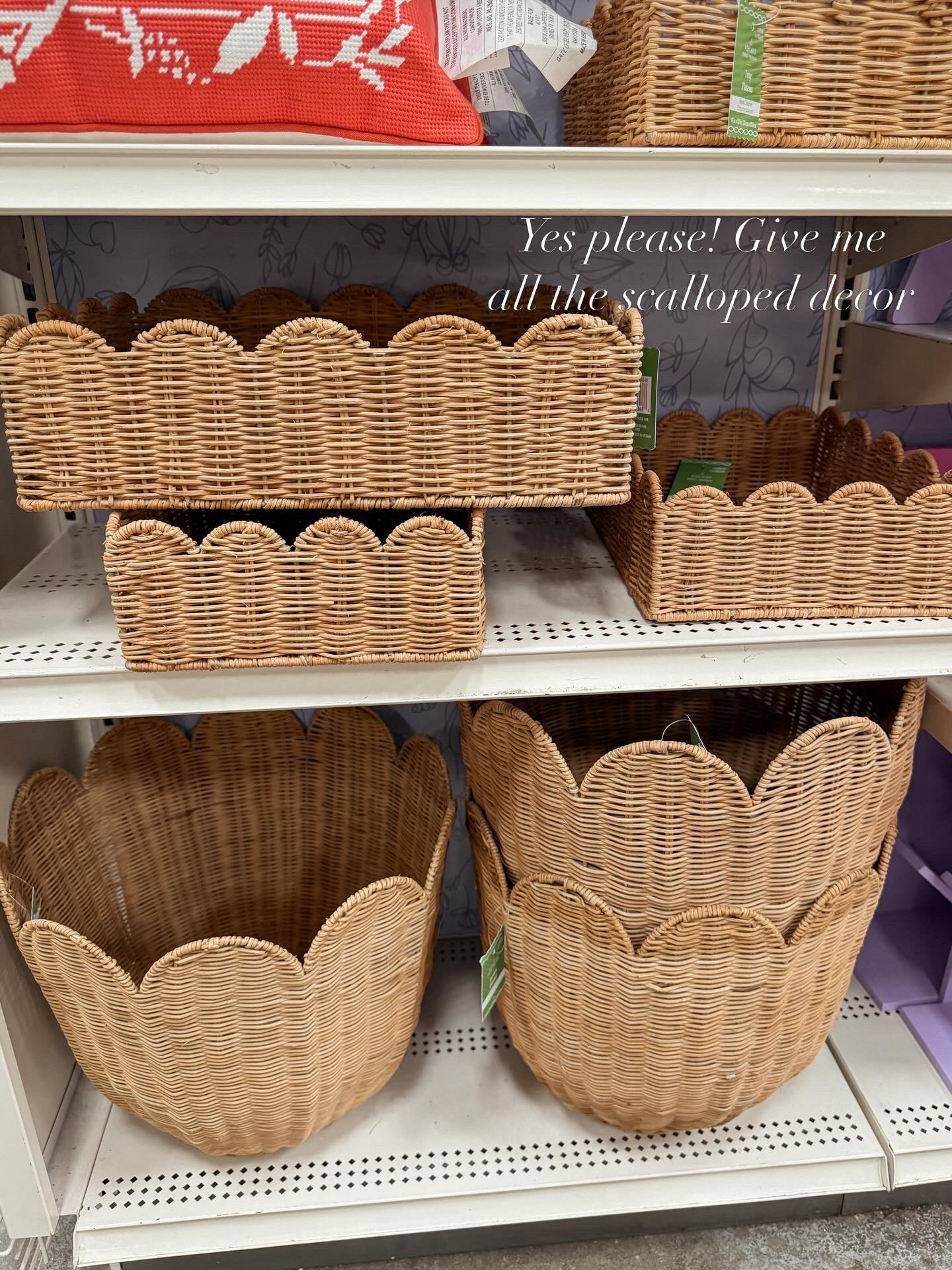 If you love warm, organic home decor as much as I do… these scalloped wicker baskets are SO good 🤩 Perfect for styling shelves, entry tables, coffee tables, or organizing small spaces. I’m always drawn to natural textures like rattan and woven baskets for that cozy, elevated home decor look. Available at Michaels and on sale now as part of their spring decor sale!  

 #LTKSpringSale #LTKSeasonal #LTKHome