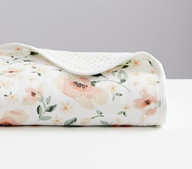 Meredith Oversized Organic Muslin Baby Blanket | Pottery Barn Kids