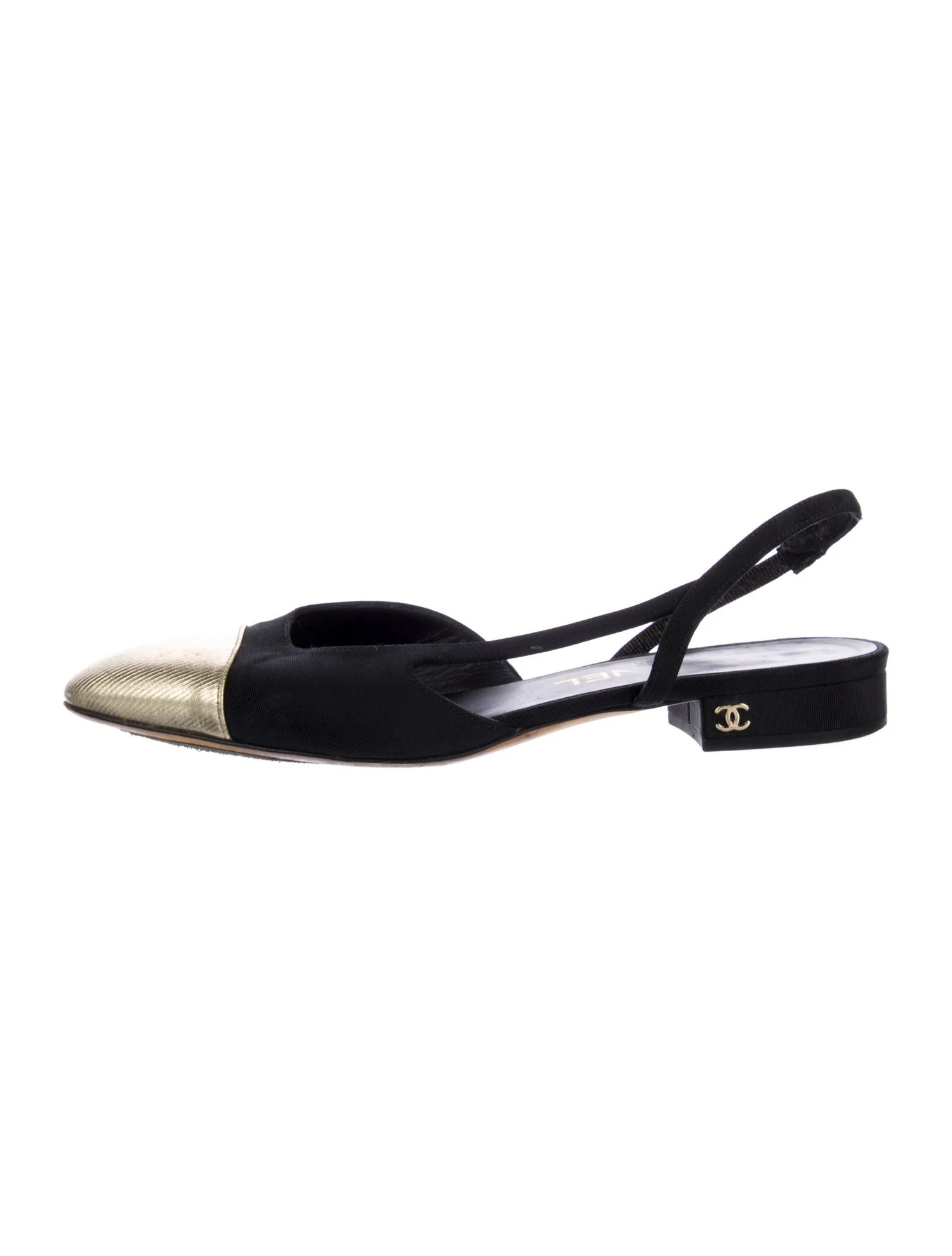 Interlocking CC Logo Slingback Flats | The RealReal