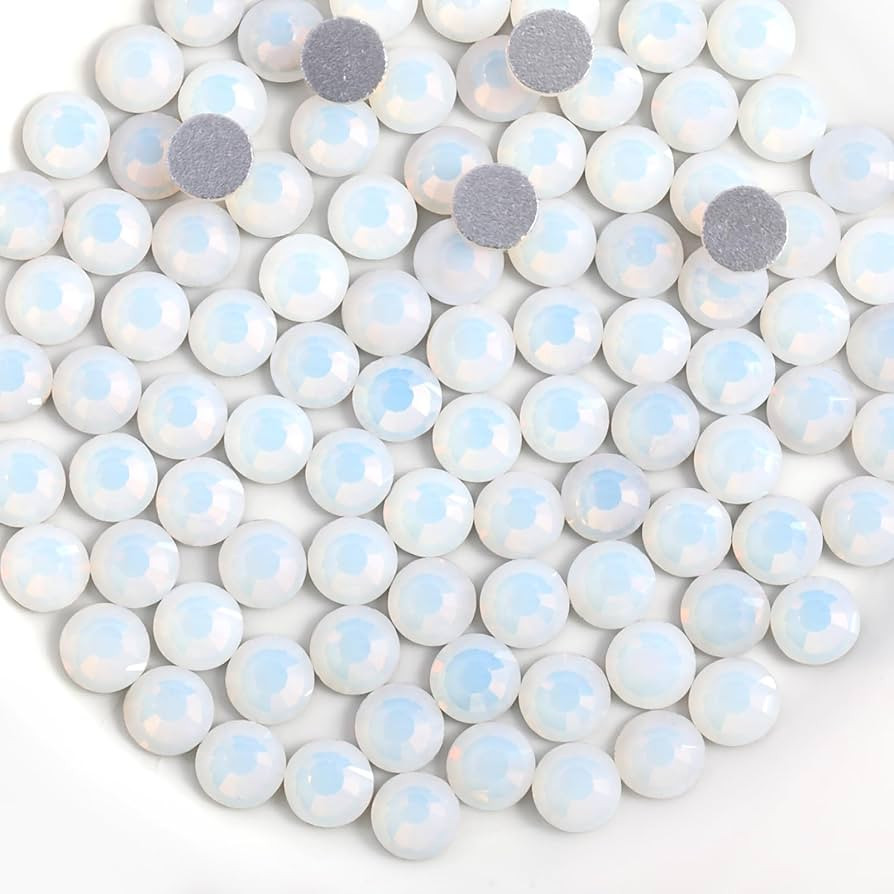 Beadsland 288pcs Flat Back Crystal Rhinestones Round Gems for Nail Art and Craft Glue Fix, White ... | Amazon (US)