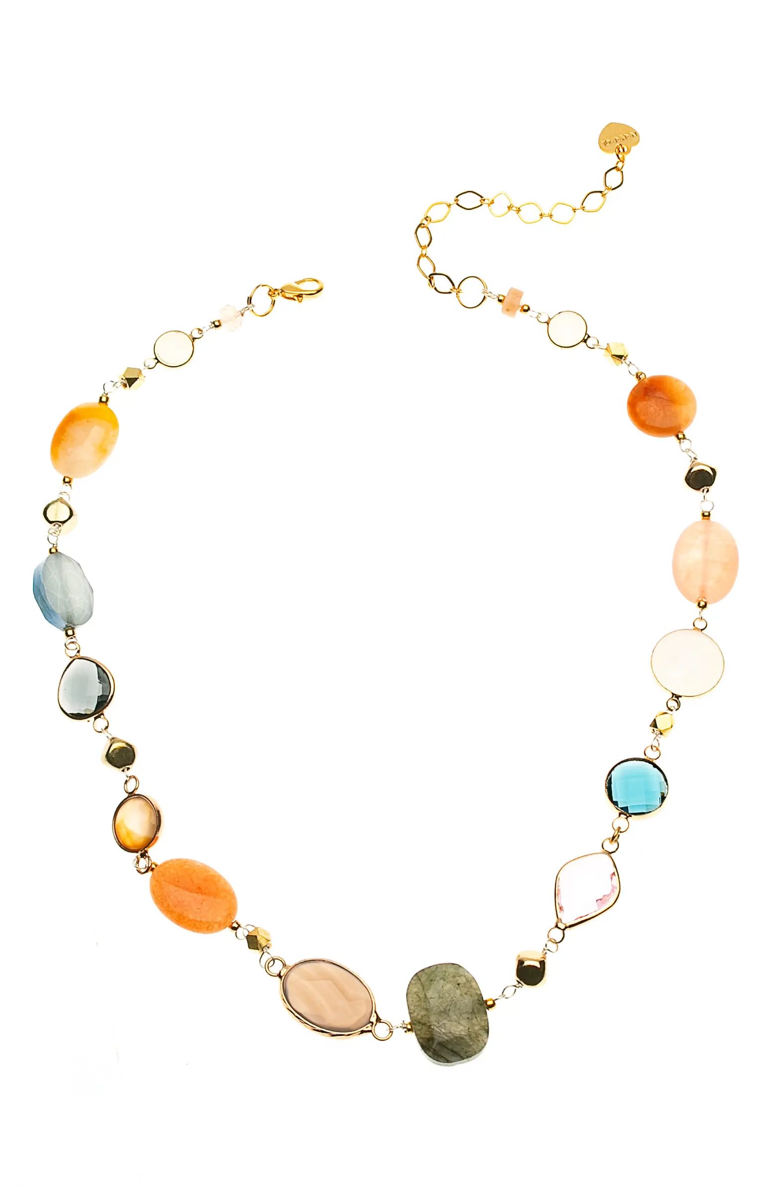 Peach Mix Gemstone Necklace | Nordstrom