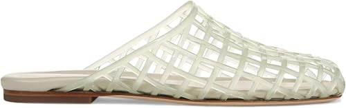 Clear Jelly Shoes for Women Slip on Jelly Mesh Slides Clear Hollow Closed Toe Flat Sandals Beach Comfortable Summer Beach Slippers (Green, US Footwear Size System, Adult, Women, Numeric, Medium, 5.5) | Amazon (US)