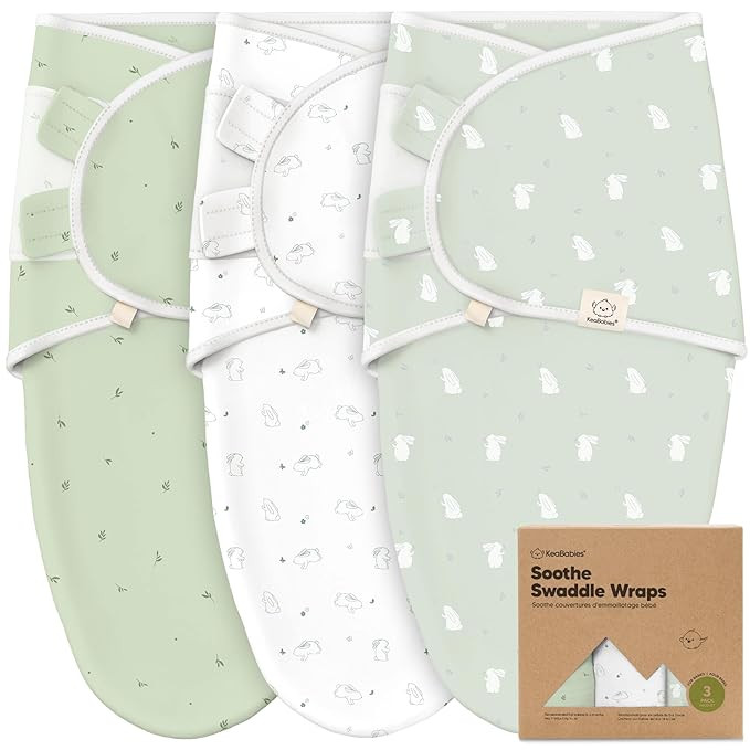 KeaBabies 3-Pack Organic Baby Swaddle Sleep Sacks - Newborn Swaddle Sack, Ergonomic Baby Swaddles... | Amazon (US)