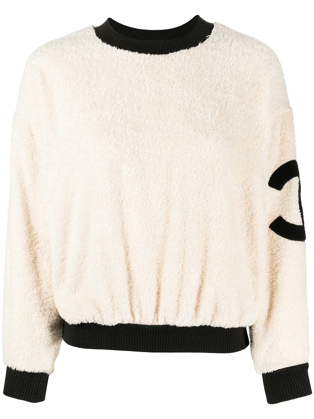 CHANEL Pre-Owned 1990s Interlocking CC towelling jumper - Brown | Farfetch Global