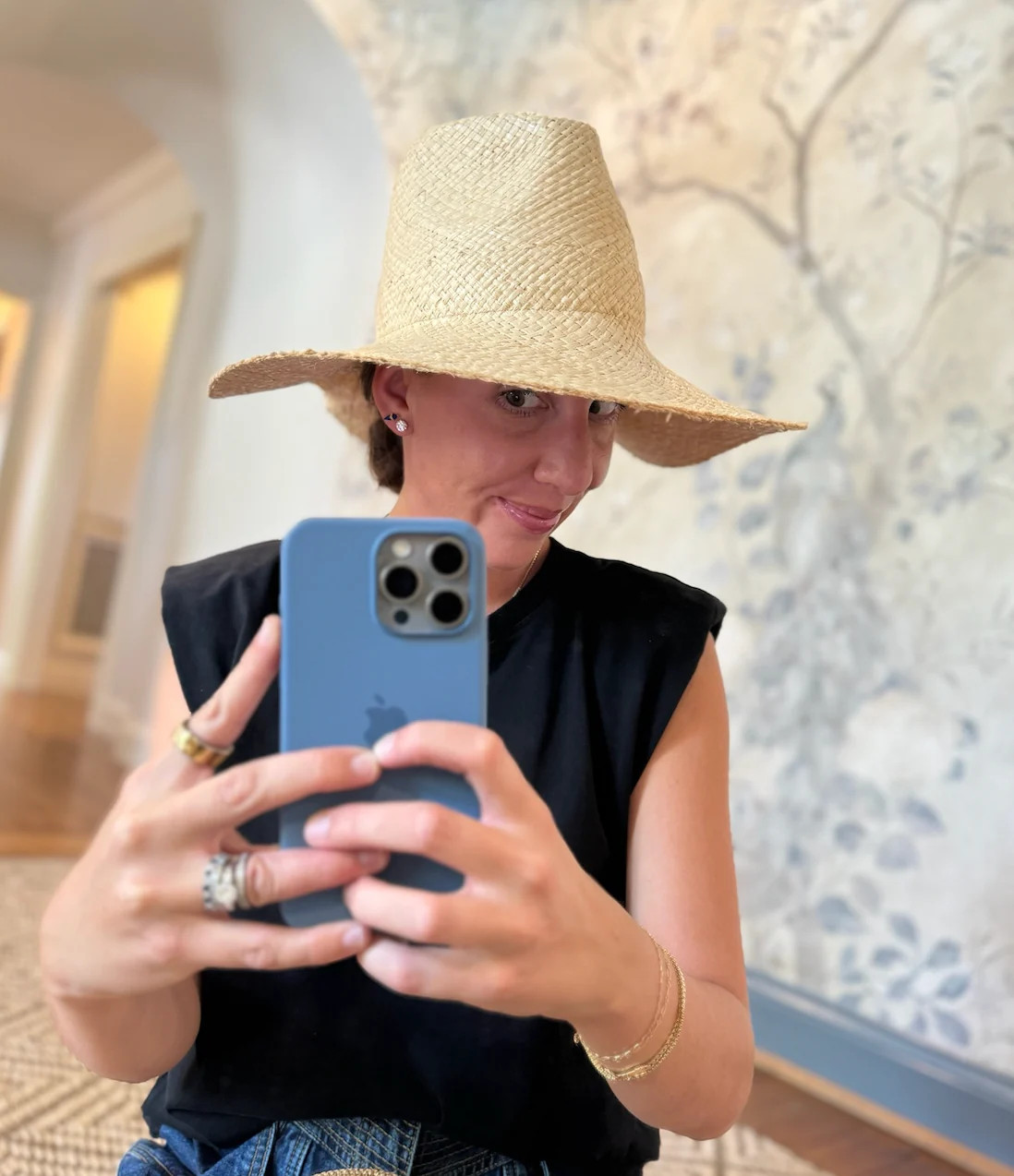 Straw Hat with Feature on Back | Shop Bijou