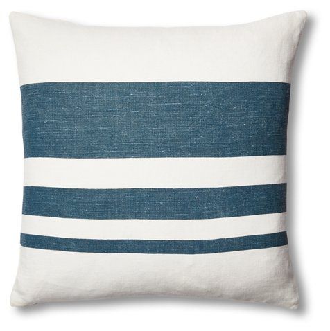 Sunset Linen Pillow, Blue | One Kings Lane