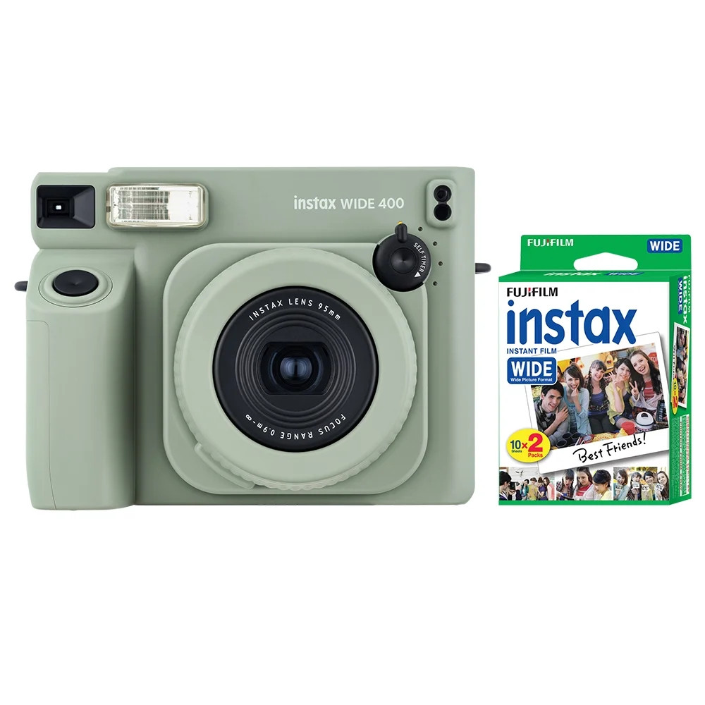 Fujifilm INSTAX Wide 400 Fuji Instant Film Camera Green + 20 Sheets Instant Film | Walmart (US)
