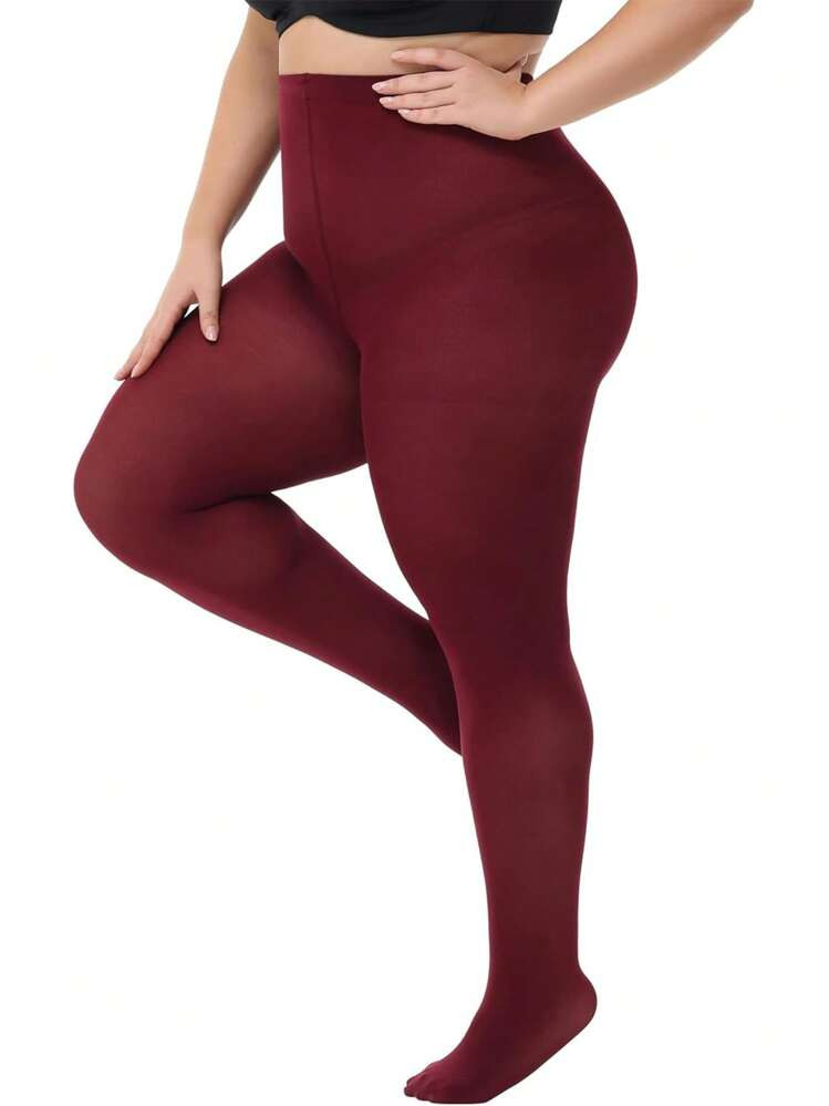 Plus Size Tights For Women Super Soft 80D Semi Opaque Pantyhose Stretchable Women's Stockings 1XL... | SHEIN