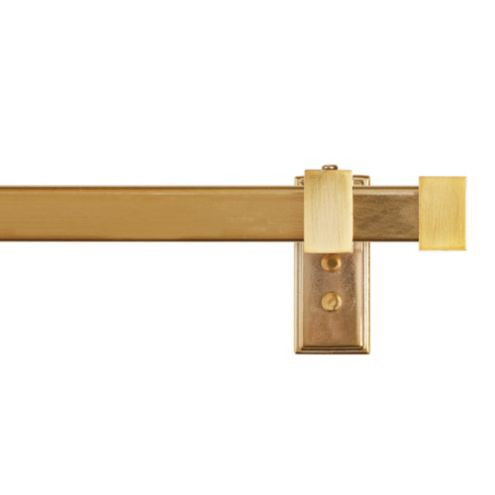 Hudson Drapery Hardware Set with Rod, Brackets & Classic End Caps in 3 Finishes | Ballard Designs, Inc.